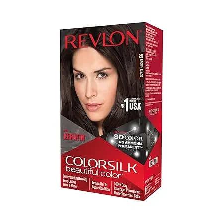 Revlon ColorSilk Permanent Hair Color For Women, Salon Perfect Hair Colour at Home with 100% Grey Coverage